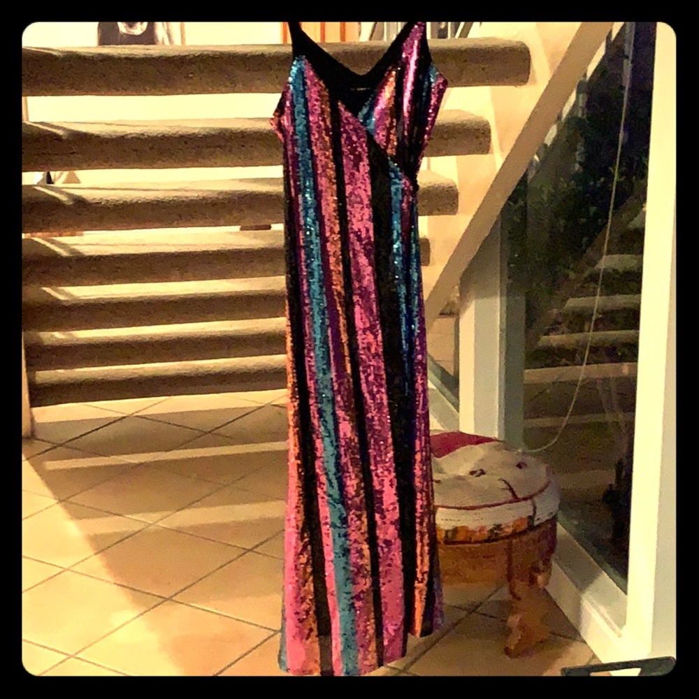 Zara Sequin Wrap Around Dress
